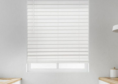 white faux wood blinds in South Miami, FL