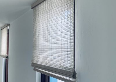woven wood shades with valances