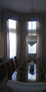 custom window drapes for dining room