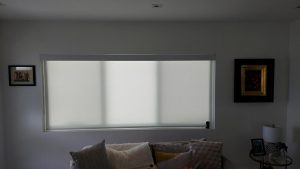 solar shades in a living room