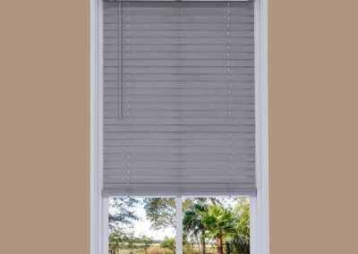 gray faux wood blinds in South Miami, FL